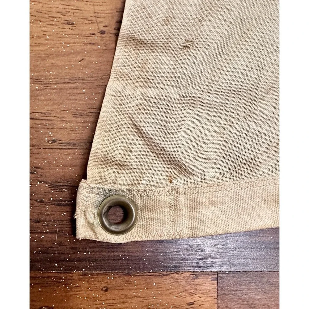 Vintage California Republic Flag Large Cream Red Fair Distressed‎ Cotton